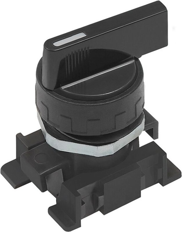 Langer Drehhebel, schwarz, 3 Stellungen, monostabil - Riegler