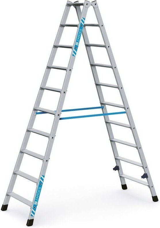 Thumbnail - Zarges - Nova b Stufen Stehleiter, beidseitig begehbar 42470 Arbeitshöhe: ca. 3,65