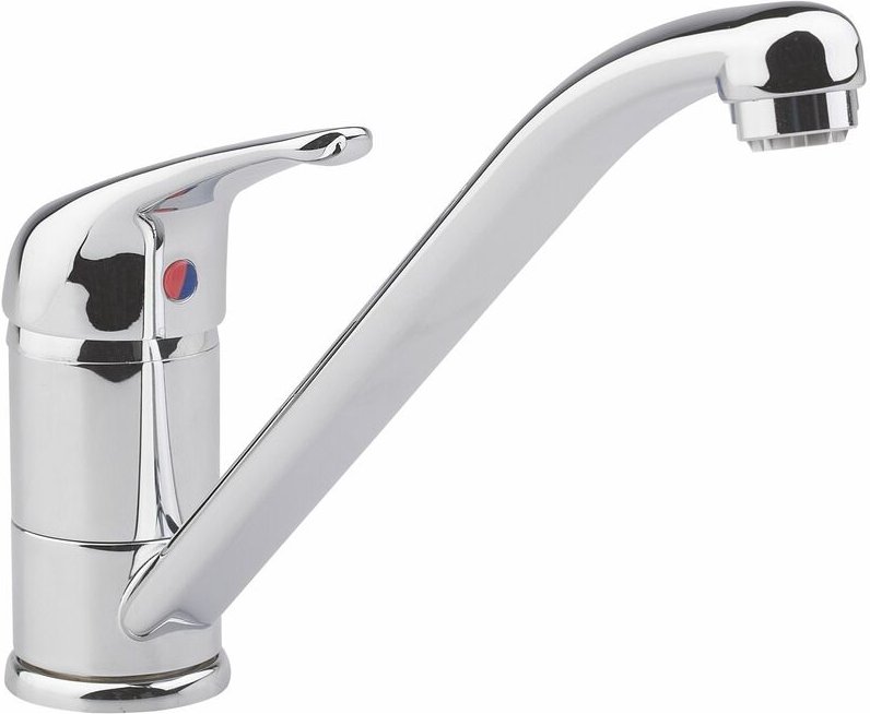 Einhebel- Spültischarmatur schwenkbar, verChromt mit Montagematerial - Adob