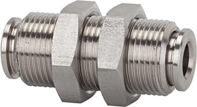 Gerade Schott-Steckverbindung, M20x1,0, Edelstahl 1.4404 - Riegler