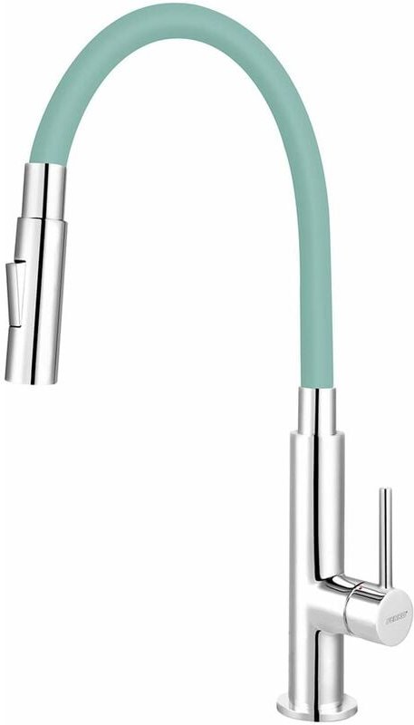 Novaservis - Ferro - Küchenarmatur mit ausziehbarer Brause, 2 Düsen, mint/chrom 70730,0M