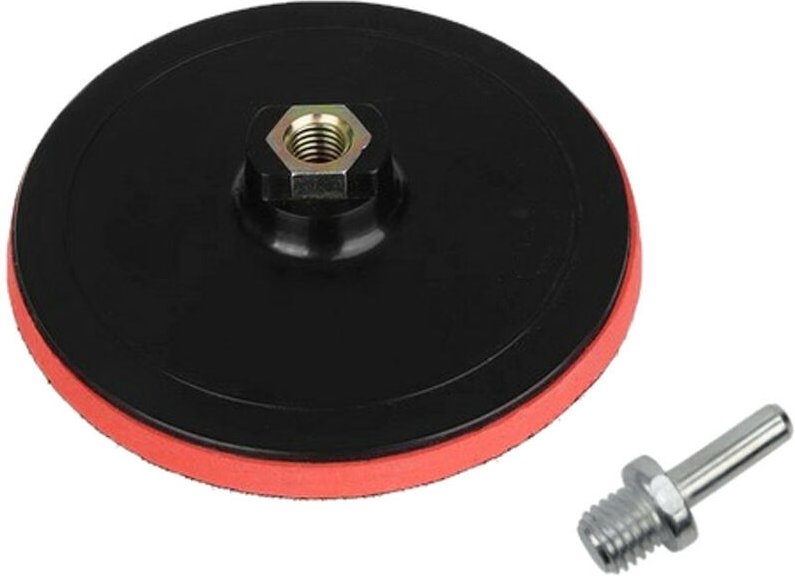 Trade-Shop Klett Haftteller / Schleifteller / Stützteller / Polierteller inkl. M14 Spanndorn Adapter für Winkelschleifer...