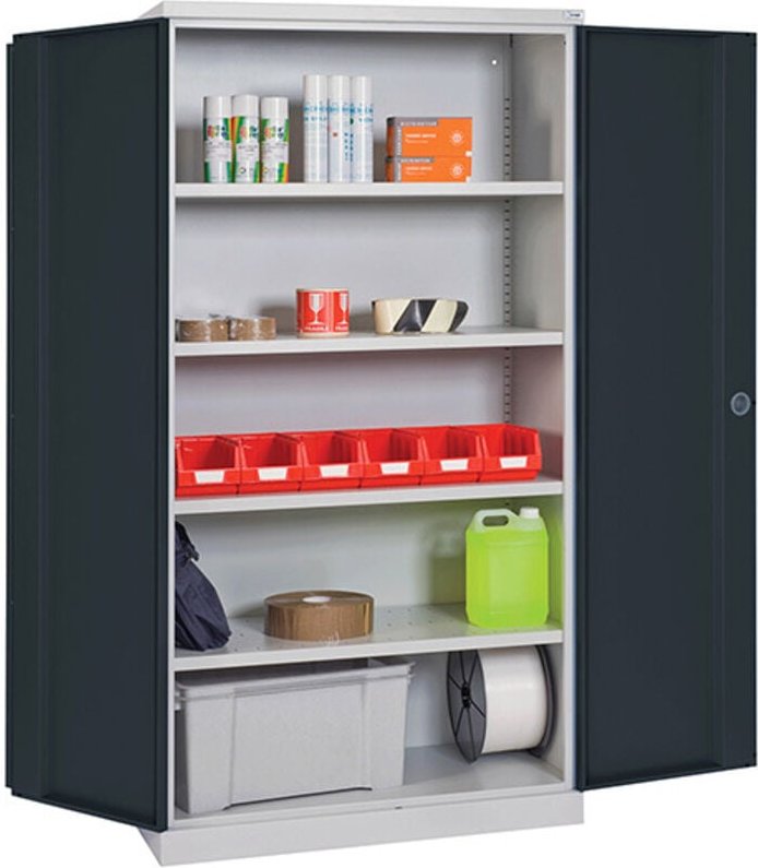 Werkstattschränke mit Flügeltüren - Abm 1000x500x1950mm - Türen RAL 5015 - W030020001-GCBI