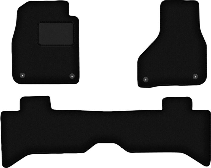 Schwarze Velours-Fußmatten für: Dodge RAM short DJ (2009-2019)