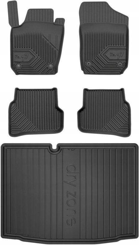 Thumbnail - SET 77 Fußmatten und Matten Skoda Fabia 3 Schrägheck 2014-2022