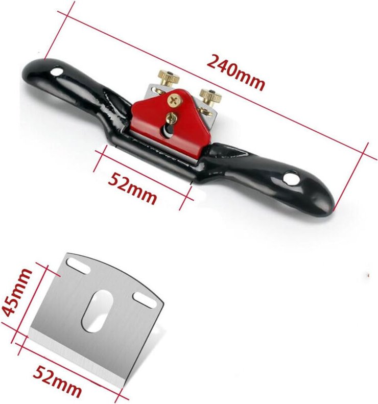 Gabrielle - 5-teiliger professioneller manueller Holzhobel, verstellbares Holzbearbeitungswerkzeug, mit 4 Ersatzklingen,...