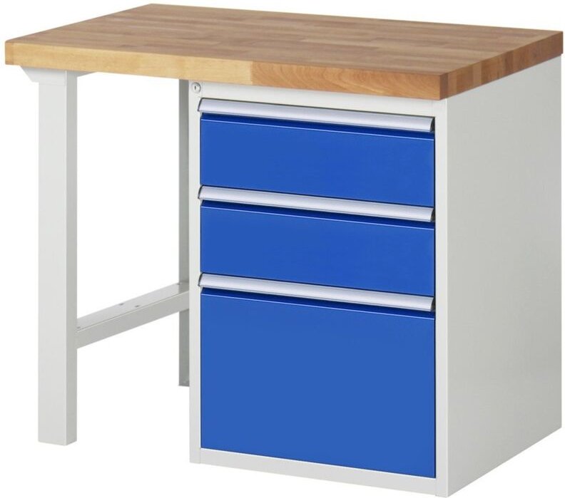 Werkbank 7507A1, B1000xT700xH890mm, 3x Schublade-TA - RAU