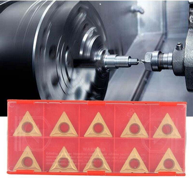 10 Stück dreieckige Klingen aus Wolframkarbid zum CNC-Drehen, geeignet für die Halbzeug- und Grobbearbeitung mumu