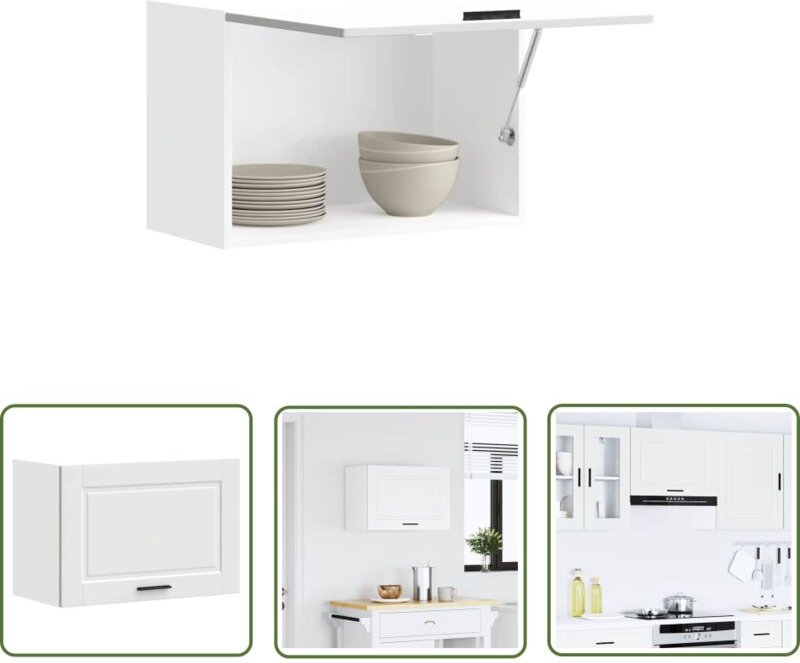 The Living Store - vidaXL Küchen-Hängeschrank Porto Weiß Holzwerkstoff