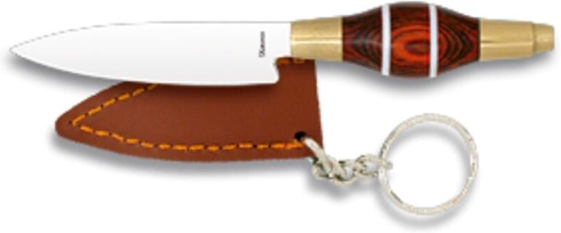 Messer + Scheide Leder.st.rot.Klinge: 5.5