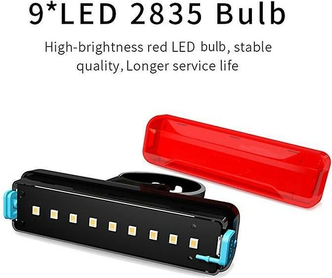 Thumbnail - Woosien - Fahrrad Rücklicht 5 Lichtmodi usb wiederaufladbare led Rücklicht für Radfahren Sicherheit Warnlicht Le