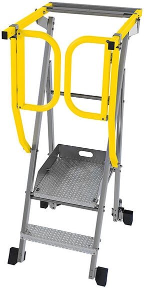 Thumbnail - Matisère - Mobile Podestleiter klappbar 2 Stufen - Maximale Arbeitshöhe 2.50m - PAM2-PS