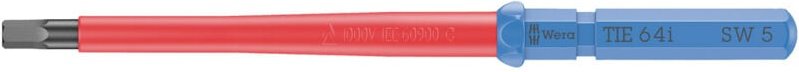 Kraftform Kompakt vde 64 i 5,0 x 157 mm tie Elektriker Innen-Sechskant Wechselklinge 5.0 mm - Wera