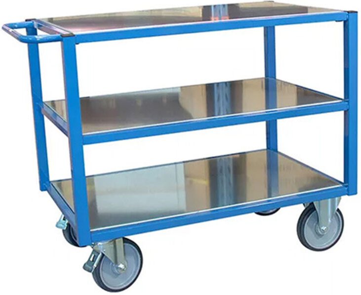 Werkstattwagen 500 kg - 3 Blechablagen 1300x800 mm - 880010422