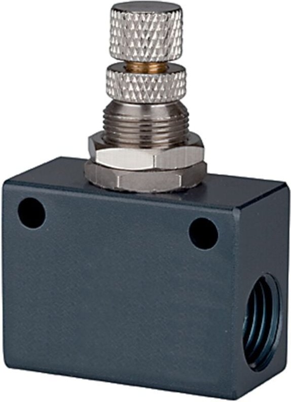 Drosselrückschlagventil »asc«, in Blockform, Aluminium, g 1/4 - Riegler