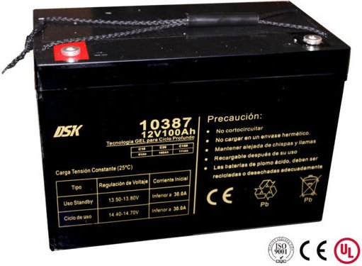 DSK - Batterie Blei-Säure 12vdc 100h Deep Cycle Gel Solar 10387