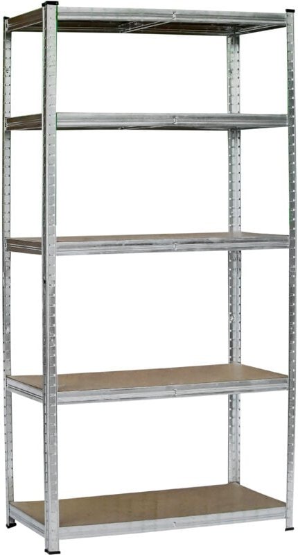 Benson Tools Verstellbares Regal für Lagerung und Organisation, 180 x 90 x 40 cm, Belastbarkeit 175 kg pro Fach, Galvani...