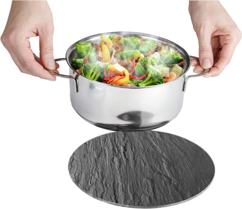 Thumbnail - Topfuntersetzer Schiefer, 2er Set - Schwarz - Wenko