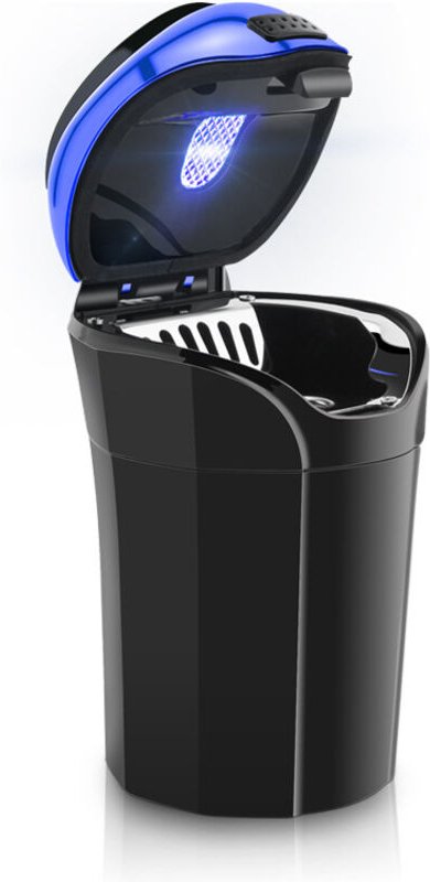 Abnehmbarer und nachfüllbarer Autoaschenbecher aus Edelstahl, blau - Ahlsen