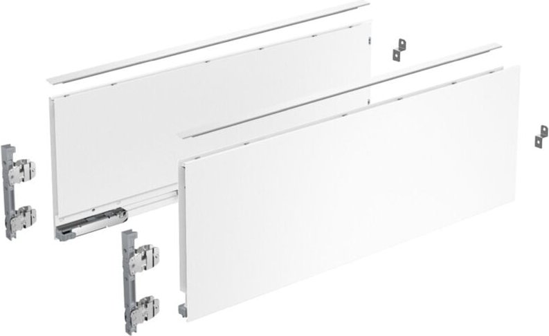 Hettich Zarge AvanTech YOU Set, Höhe 187 mm, NL 550 mm, weiß, links und rechts