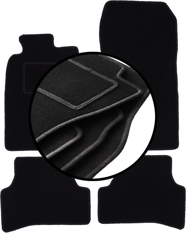 Komplettset Veloursmatten für: Mercedes CLK W208 Coupé (1997-2003)