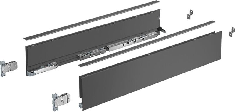 AvanTech you Set Zarge Höhe 101 mm, nl 350 mm, anthrazit, links und rechts - Hettich
