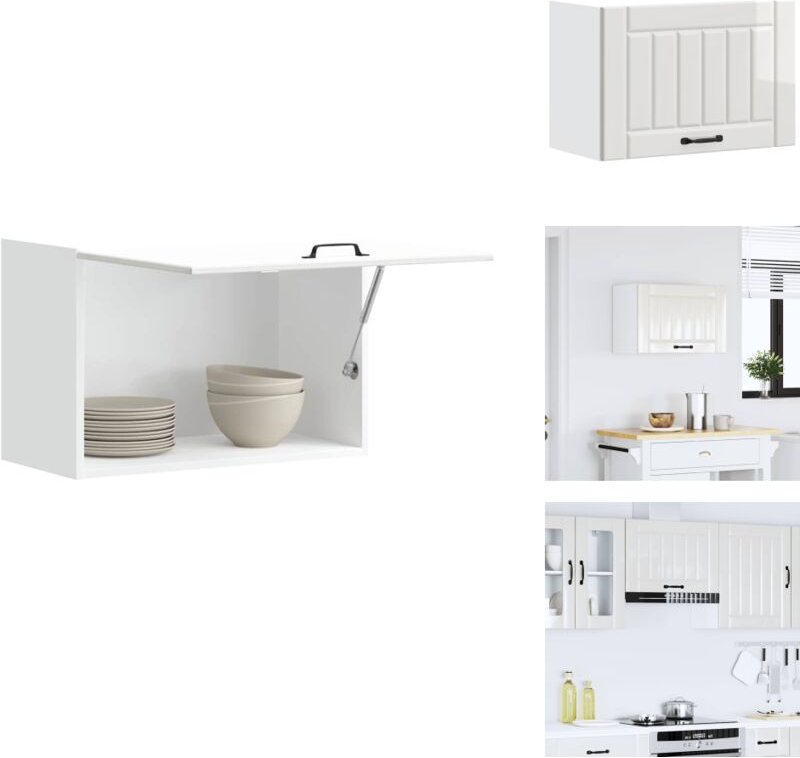 Küchen-Hängeschrank Lucca Hochglanz-Weiß Holzwerkstoff - Küchen-Wandschrank - Küchen-Wandschränke - Wandschrank Küche - ...