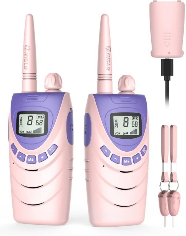 Wiederaufladbares Kinder-Walkie-Talkie, 8 Kanäle, 2–5 km, professionelle Kommunikation, Sommercamp-Abenteuer im Freien, ...