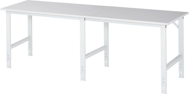 Arbeitstisch Tom höhenverstellbar, B2500xT800xH760-1080mm, M-Platte-22mm - RAU
