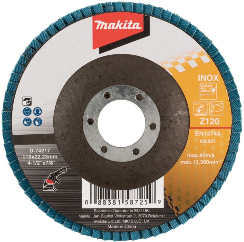 D-74217 Fächerscheibe 115 (G120) Metall - Makita