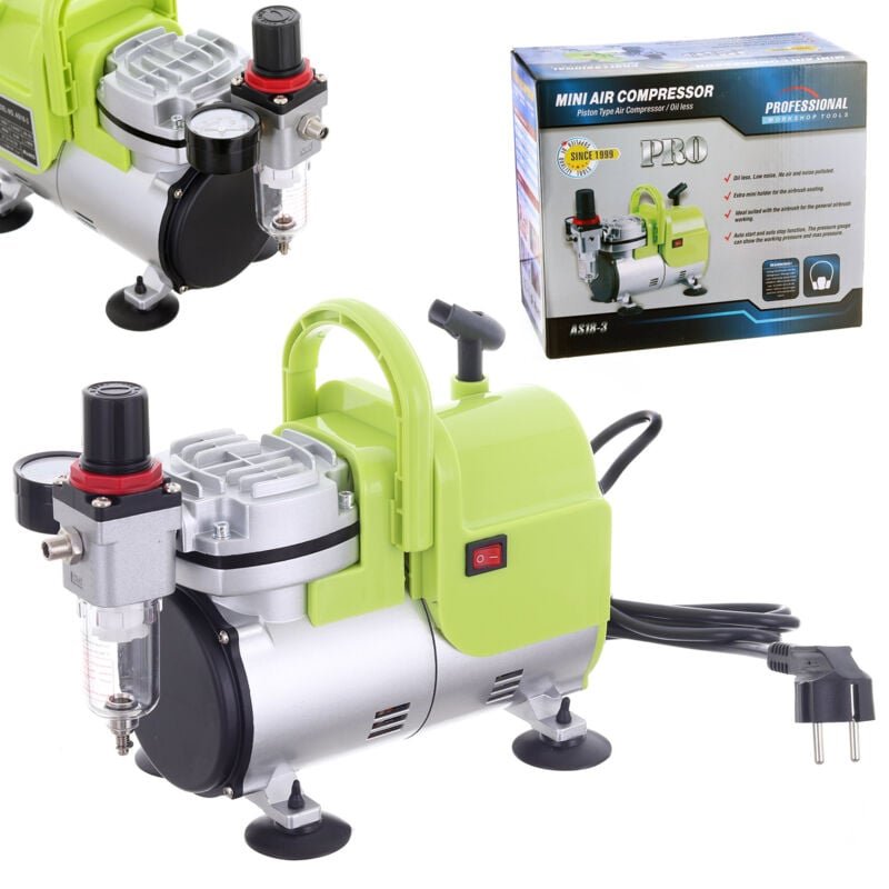 Thumbnail - Leise Modell Airbrush Kompressor Ölfrei Auto Stop Filter