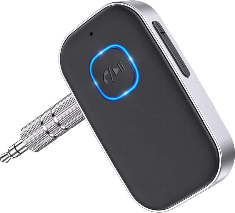 Bluetooth 5.0-Autoempfänger, Auto-Bluetooth-Adapter, 3,5-mm-AUX-Buchse mit kabelloser Rauschunterdrückung für