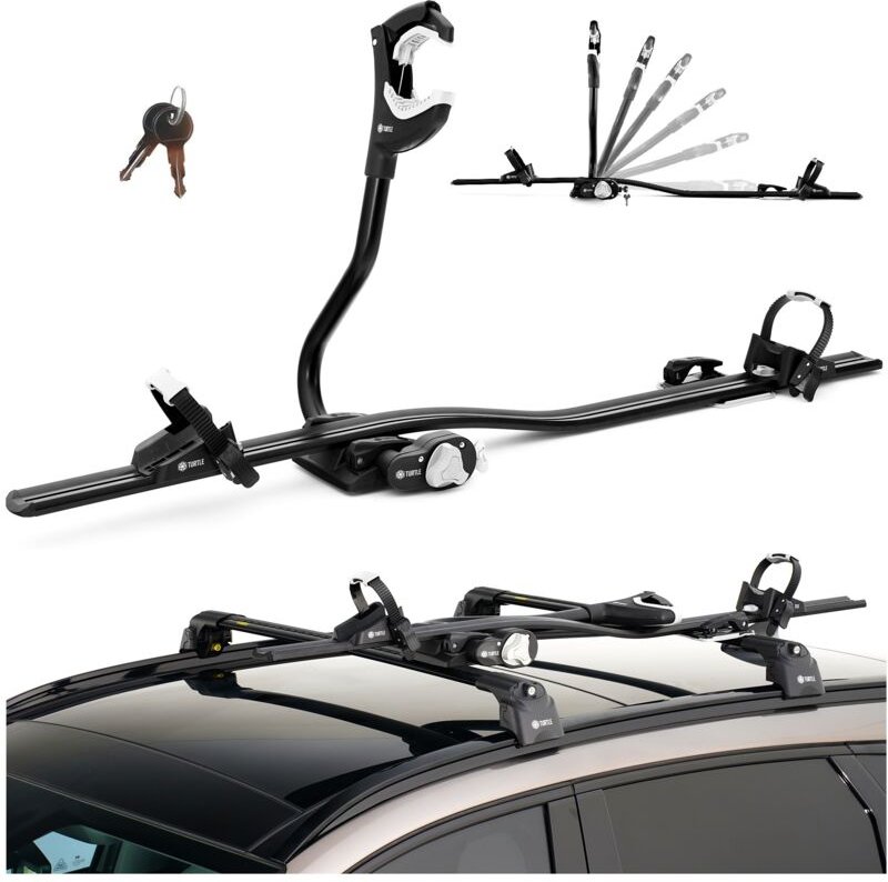 Dachträger Fahrradhalter TURTLE PRO-S Schwarz für Fahrrad + SCHLOSS