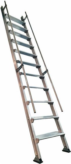 Echelle Direct - Alu Stufenleiter- 19 Stufen - zu erreichende Höhe 4.27m - S15/34R/C