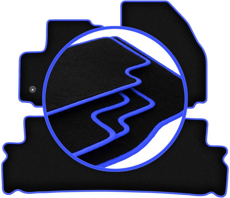 CARLUX-BLUE Autofußmatten für: Ford S-MAX MK1 Minivan (2012-2015)