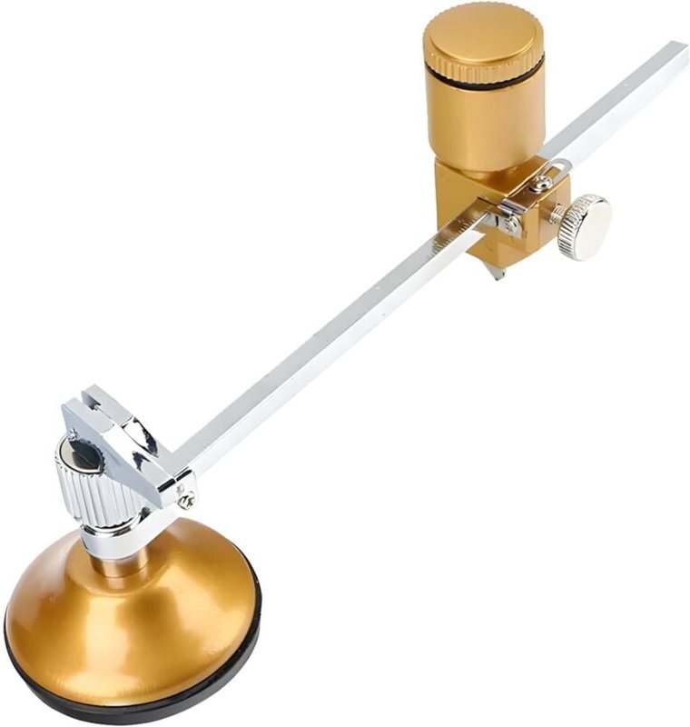 Coupe-verre circulaire, outil coupe-verre compas réglable avec ventouse, molette de coupe, alliage d'aluminium, outil de...