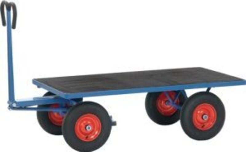 Fetra Handpritschenwagen mit Plattform, Vollgummi-Bereifung 1200x800 mm