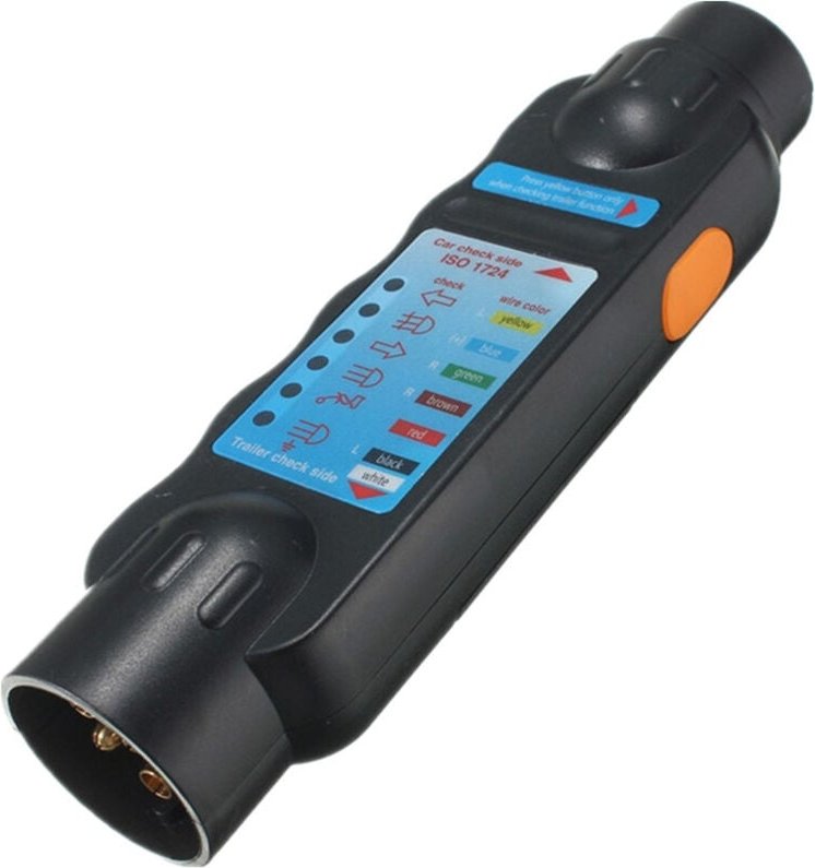 7-poliger Anhänger-Tester, 12 V, 7-poliger Stecker, Anhänger-Steckdosen-Tester, Anhänger-Steckdosen-Tester, Lichter,