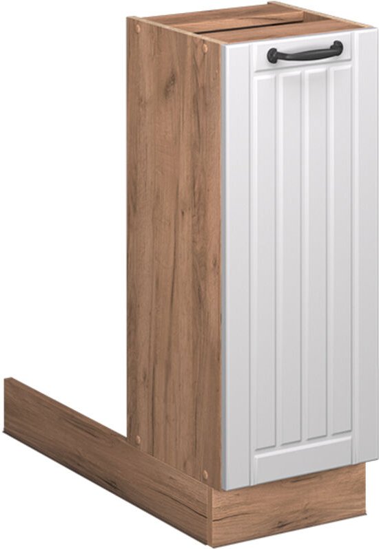 Kücheninsel Fame-Line, Weiß Landhaus, 30 cm ohne Arbeitsplatte, Vicco