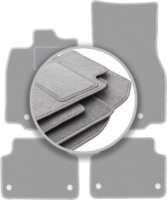 Graue Autofußmatten für: Jaguar XF I 4WD X250 Limousine, Kombi (2007-2015)