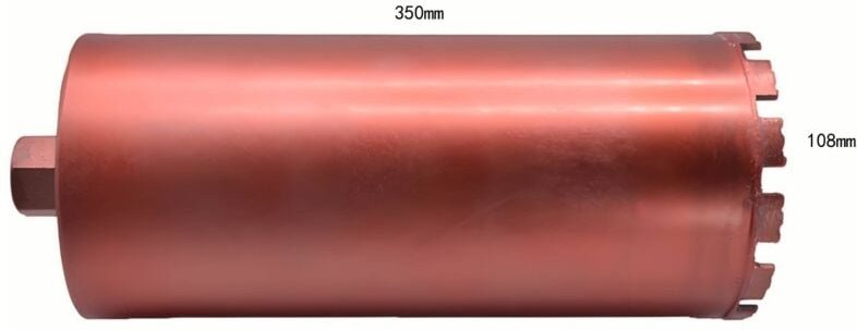 Diamantbohrkrone Ø 108 mm für Kernbohrer, Nass- und Trockenbohren, Diamantbohrer, Mauerwerk, Beton, Kernbohrer