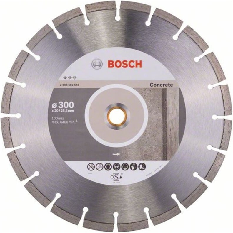 Bosch - Diamanttrennscheibe Standard for Concrete, 300 x 20,00/25,40 x 2,8 x 10 mm