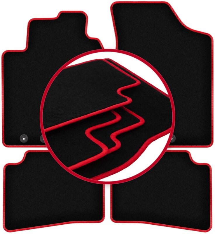 CARLUX-RED Autofußmatten für: Kia Cee`d I Fließheck, SW, Kombi, Coupé (2006-2012)