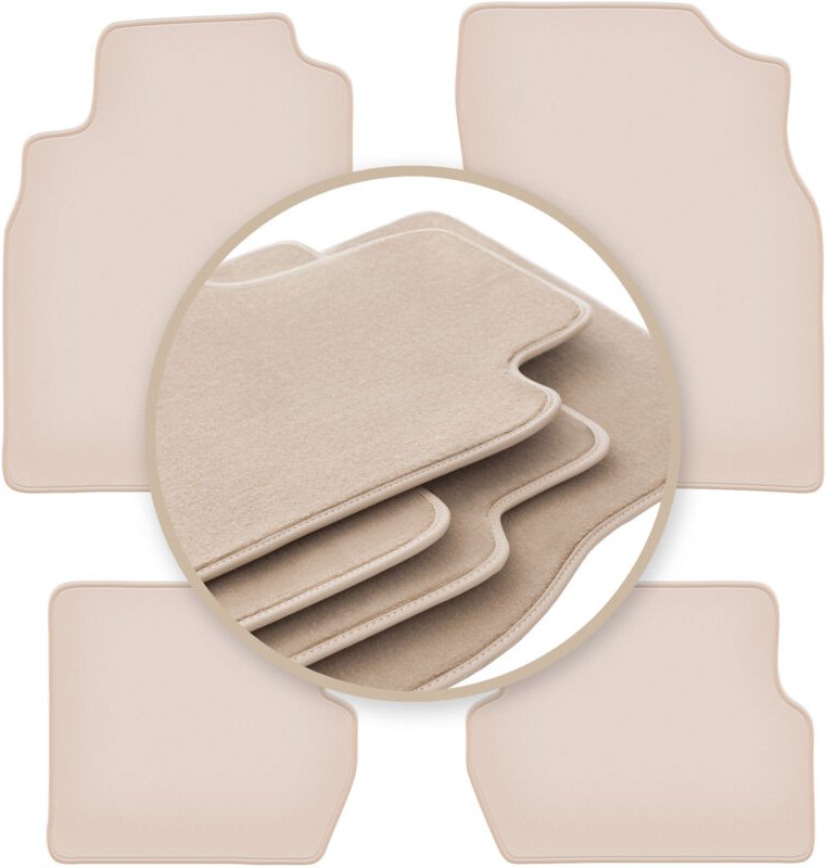Beige PREMIUM-Matten für: Nissan Almera N16 Fließheck 2000-2006