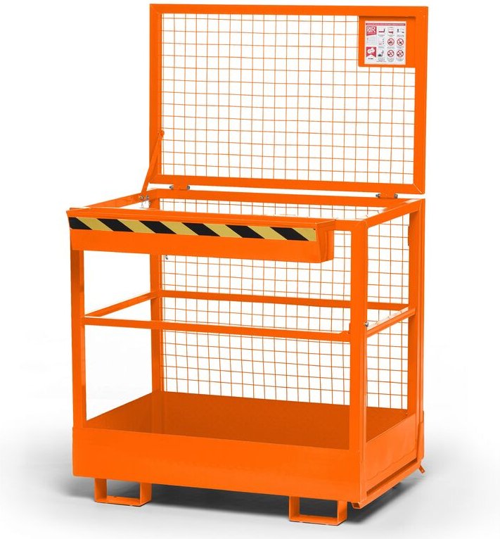 R+R Industrietechnik Arbeitskorb Typ RAK 1200x800x1910mm RAL2004 Reinorange