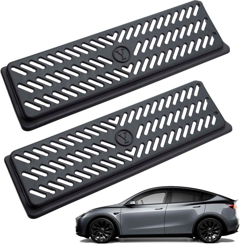 2-teiliges Modell Y-Kühlergrill-Zubehör, Luftstrom-Entlüftungsgitter-Abdeckung für Te-sla Modell Y, Sitzentlüftungsmaske...