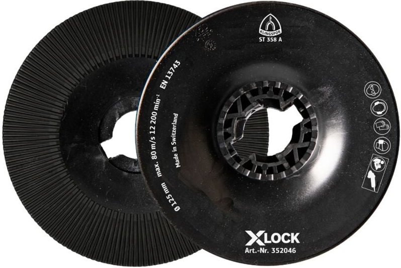 Klingspor ST358A FI-Stützteller gerippt, 115 mm X-LOCK