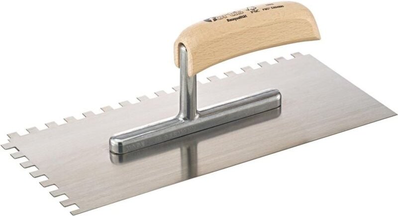 Thumbnail - Glättekelle 280x130mm gezahnt 8x8mm Bauqualität Fortis