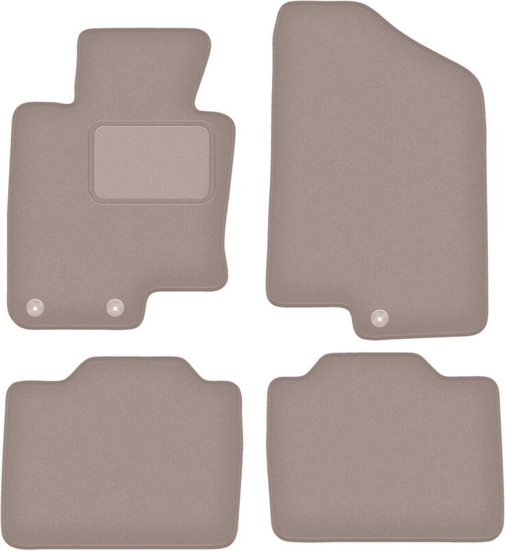 Beige Veloursmatten für: Kia Optima III TF Limousine (2010-2015)