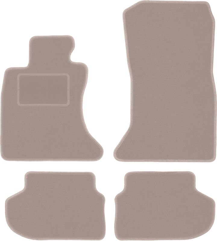 Beige Velours-Fußmatten für: BMW 5 F11 FL xDrive Kombi, Touring (2013-2017)